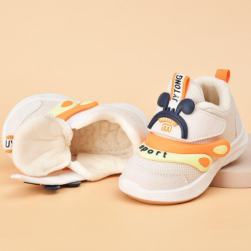 Kids' spring/autumn shoes: breathable soft-soled infant shoes for baby girls (0-1-3 years old), baby shoes, functional shoes for baby boys, and first walker shoes