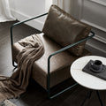 Wrought iron sofa chair retro industrial style light luxury minimalist living room seating area sofa designer single/double small sofa