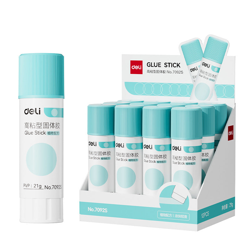 Deli 7092S personal PVP solid glue 21g formaldehyde-free washable high viscosity glue stick for manual office use