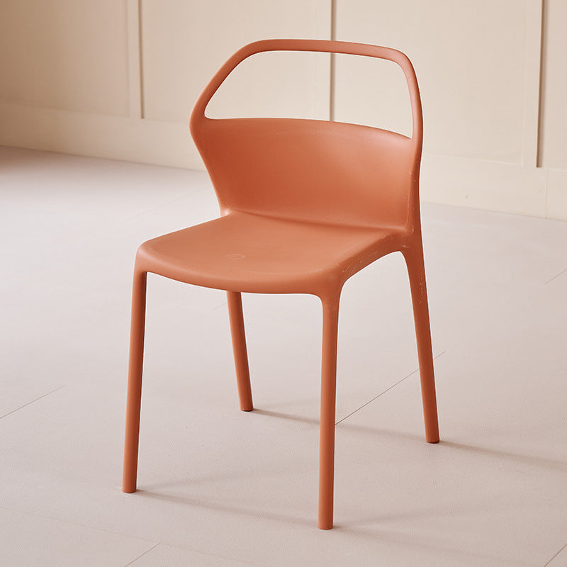 For homemodern casual chair plastic back casual popular chair scandinavian dining chair stackable stool small apartment