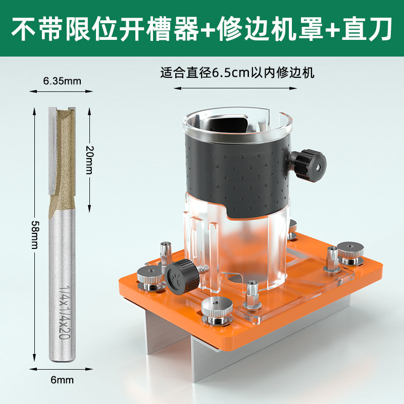 Two-in-one connector slotter, invisible piece slotting machine, new woodworking trimming machine, slotting bracket, hole opening artifact