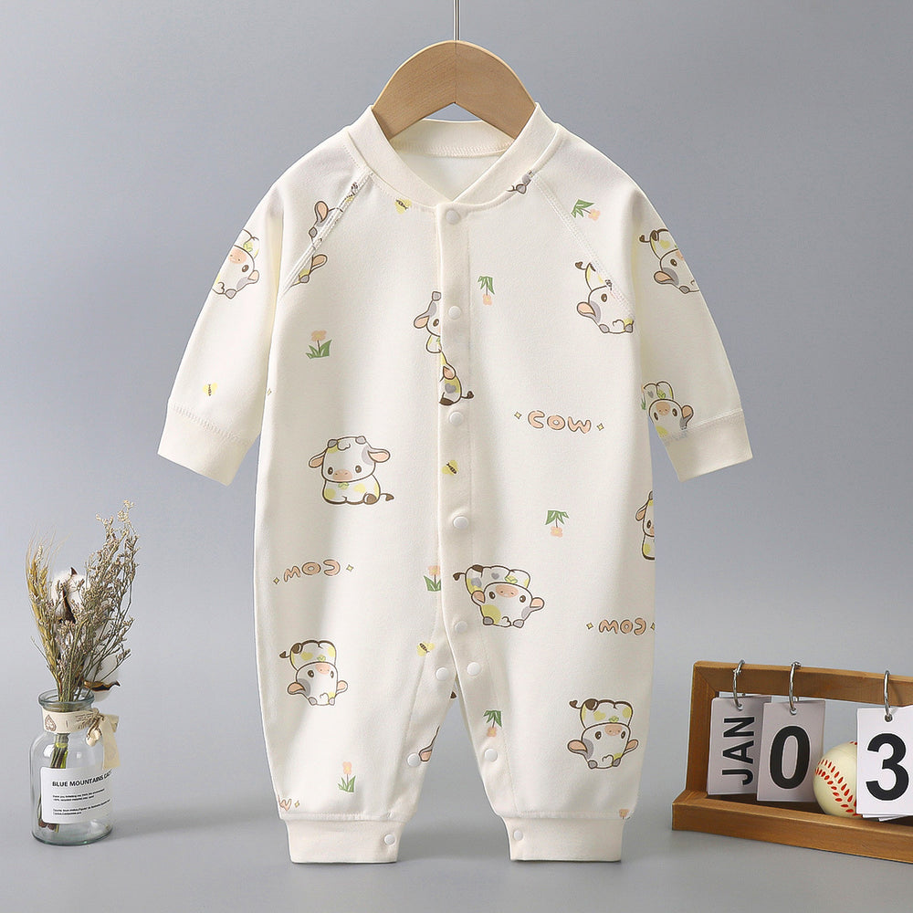 Baby romper, seamless bodysuit, long sleeve, 100% cotton, class a, crawling suit, spring/autumn/all seasons, newborn clothes