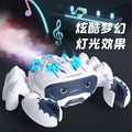 New electric universal wheel mechanical crab with lights, spray function, realistic crawling crab animal, children's electric toy