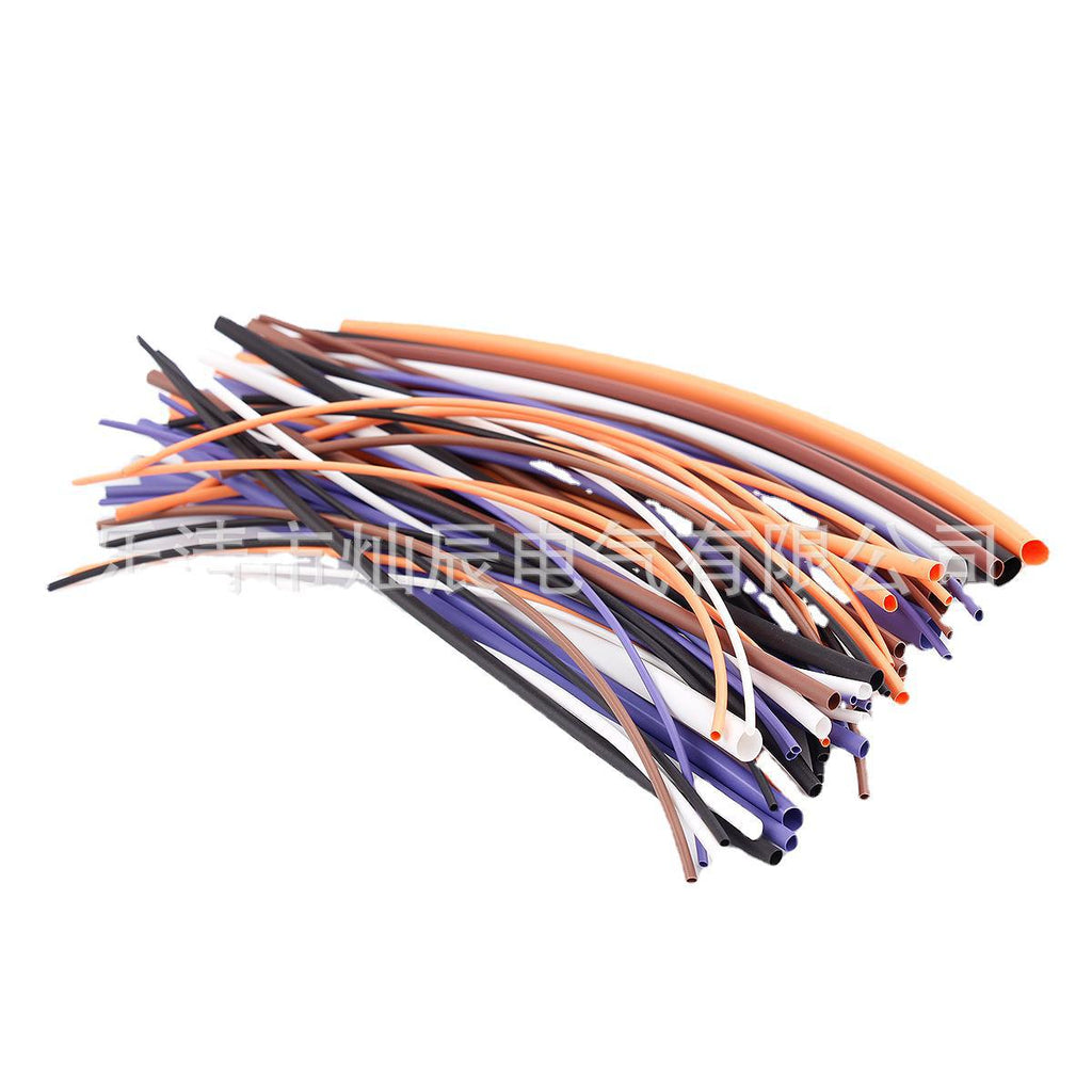 Wall heat shrinkable tube bag 100pcs power connector protective cover 2:1 halogen-free color heat shrinkable sleeve set