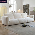 Fabric sofa italian style minimalist living room small apartment minimalist big black cow chenille velvet sofa straight row modular sofa
