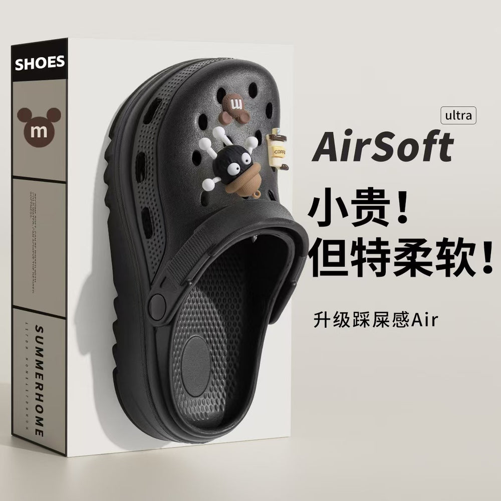 Thick sole summer clogs for women summer outwear non-slip sandals and slippers for stepping on shit summer new arrival sandals and slippers wholesale
