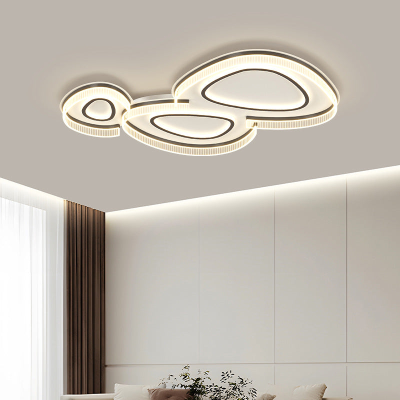 Living room ceiling light modern simple atmosphere creative pebble shape full spectrum lighting whole house package combination