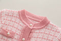 Special offer: girls' sweater set - new autumn/winter collection, chic chanel-inspired style, pink knitted two-piece outfit for kids