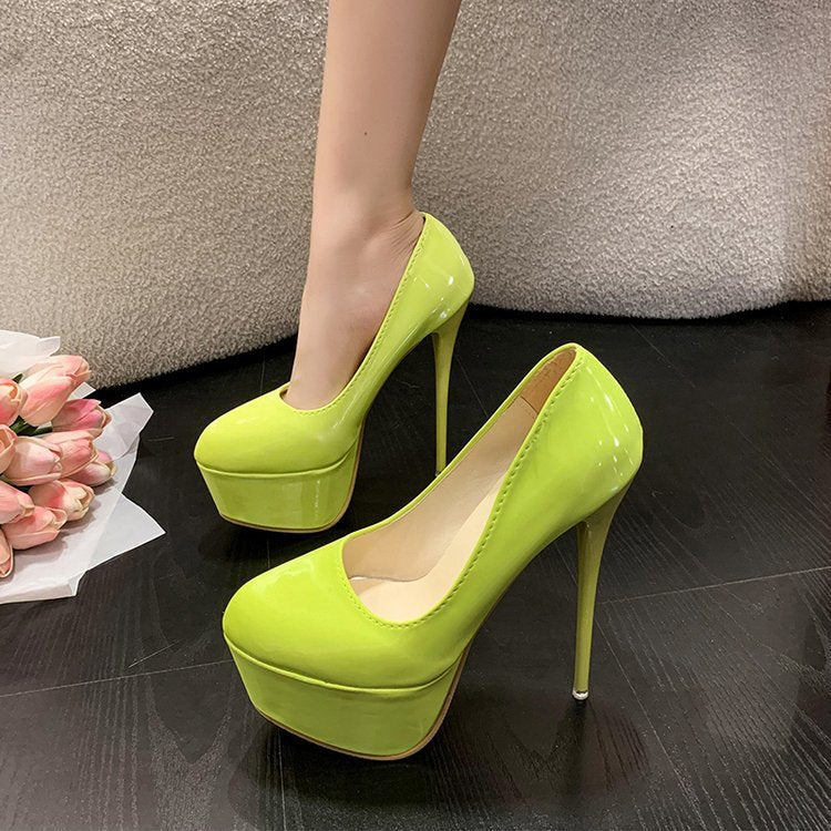 Super high heel plus size new heeled pumps 2026 summer new stiletto sexy barbie pink platform women's shoes trendy