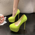 Super high heel plus size new heeled pumps 2026 summer new stiletto sexy barbie pink platform women's shoes trendy