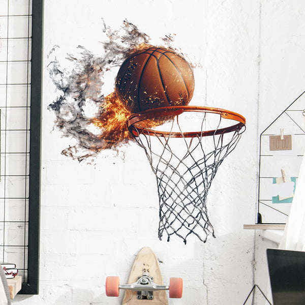 Xian 44032 Basketball Excellent Wall Sticker Basket Theme Sticker Boys' Room Arrangement Cross-border Distribution Wall Sticker