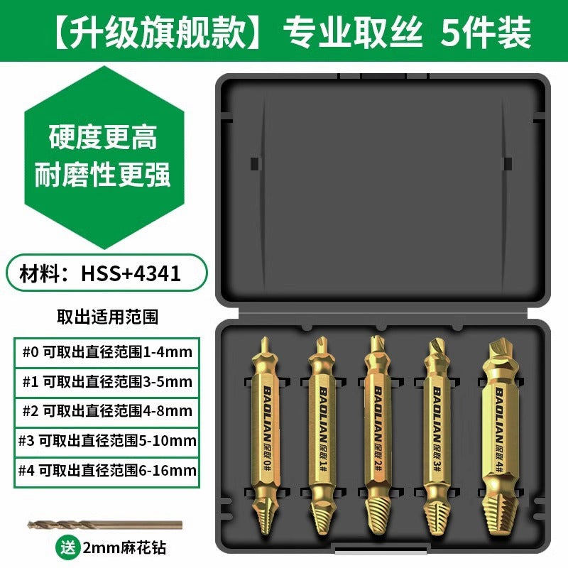 Broken wire extractor, broken screw head extractor, handy gadget, sliding wire, reverse thread taper, special wire extractor, rusty wire tap removal