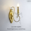 French crystal wall sconce - bedroom bedside, living room, hallway, entryway, study - european style crystal wall lamp