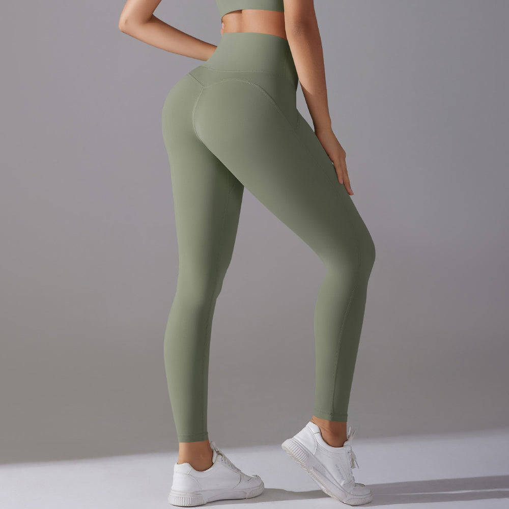 European and american high-waisted, tight-fitting, butt-lifting yoga pants - barely-there feel, antibacterial, no-panty-lining needed, quick-dry leggings for running, training, and fitness