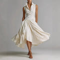 new french chic elegant goddess style slimming fitted sleeveless maxi dress for women
