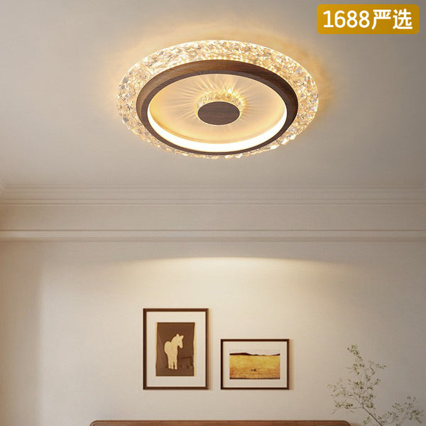 [Strict Selection] Light Luxury Atmospheric Simple Modern Intelligent Eye Protection Ceiling Light Medieval French Crystal Master Bedroom Light