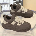 2025 spring/autumn new retro chunky sneakers - women's platform shoes, breathable wedge sneakers, casual athletic shoes