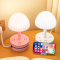Integrated led desk lamp with socket, plug-in multifunctional dual-use usb energy-saving night light, bedside eye-care study reading lamp