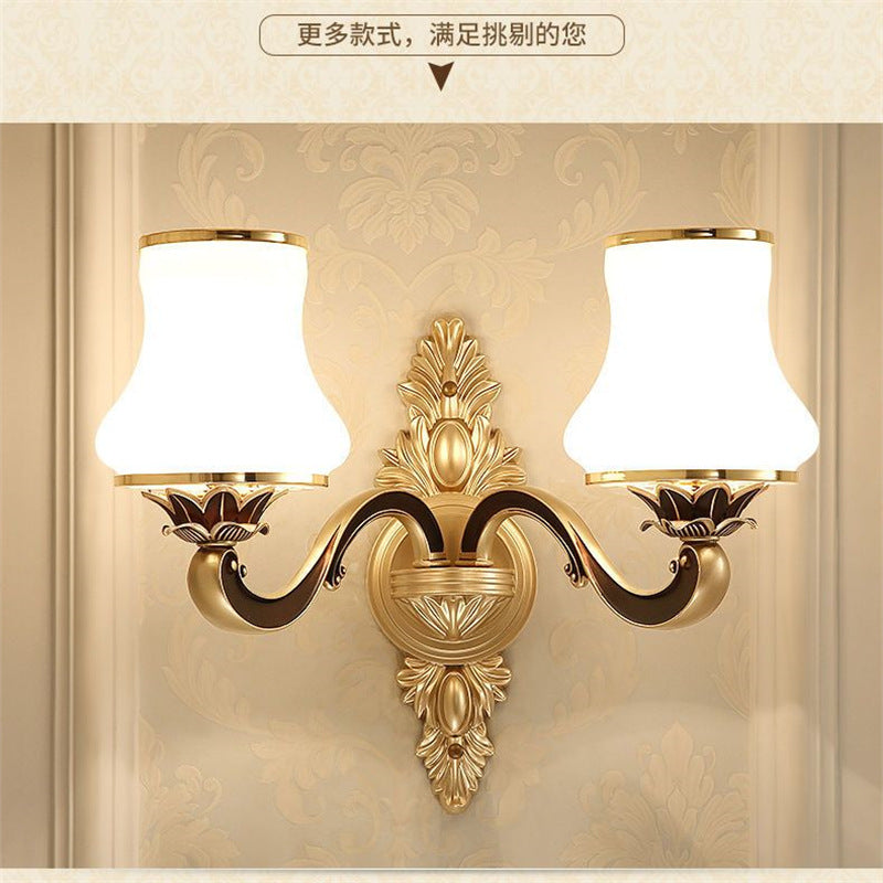 European style wall lamp - bedroom bedside light, modern minimalist aisle light, creative hotel living room corridor wall lamp, stairway light