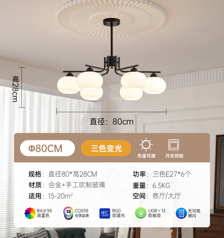 Living room lamp chandelier medieval cream style Bauhaus bedroom lamp French lamp Zhongshan home improvement lighting factory direct sales