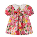 Trendy girls' summer dress  new floral baby princess dress summer lightweight super cute kids' dress