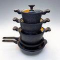 Uakeen hot-selling export pot suitkitchenwar5-piece set 5pcs medical stone double-layer bottom pot
