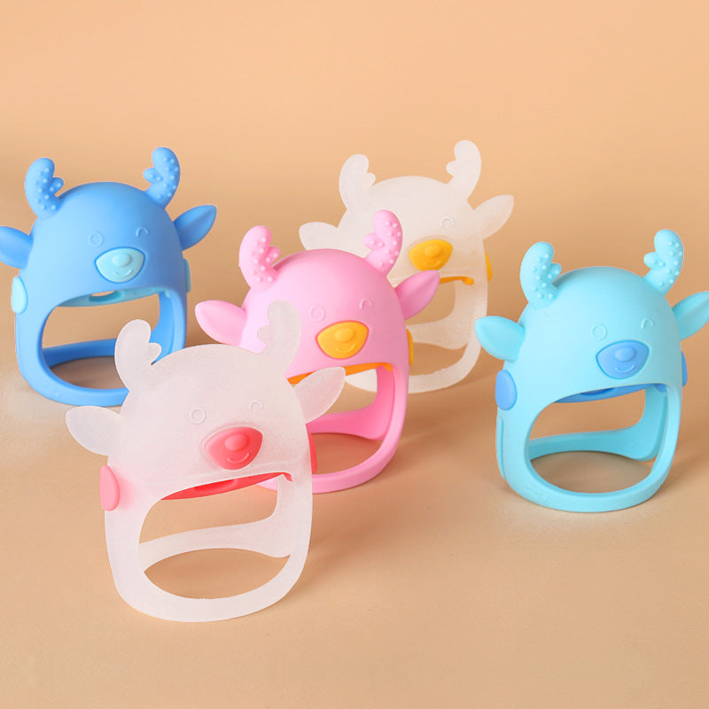 Anti-baby eating hand cover hand biting glue toothpaste  popular food grade silicone molar stick baby biting toothpaste