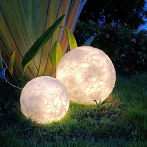 Outdoor waterproof patio light meteorite crater moon lamp pool light garden light minimalist creative rechargeable light fiberglass