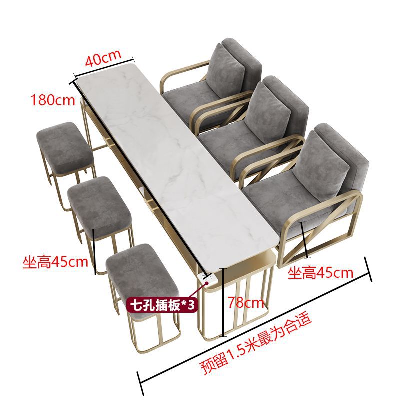 New arrival manicure table and chair suit single double three-person multi-functional manicure tableaccessible luxury vacuum cleaner manicure table marble