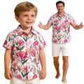 spring/summer hawaiian shirt for boys, short-sleeve patterned print shirt, children's shirt, chiffon top