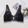 fashionlacesexy bottom women's plus sizeintimates thin breathable beautiful back plaidplus size bra