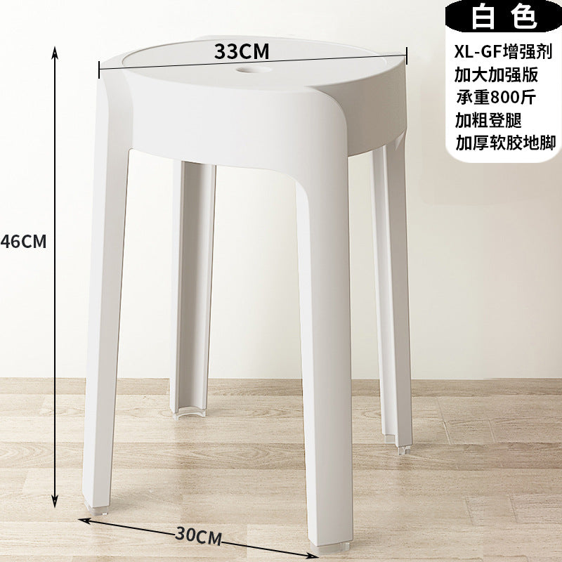 Scandinavian plastic chair thickenedfor home stool restaurant dining table chair casual desk study classy back chair bench