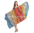 Factory wholesale full-page printed sand-free beach towel, soft, absorbent, quick-drying, mesh bag packaging, advertising cheerleading bath towel