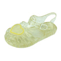 European and american fashion summer baby girl crystal toe jelly sandals and slippers - girls' casual heart-shaped princess beach shoes