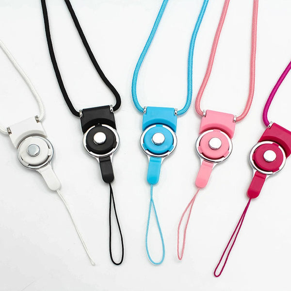 Spot neck lanyard, mobile phone ring lanyard, two-in-one rotating buckle, split card sleeve lanyard ring.