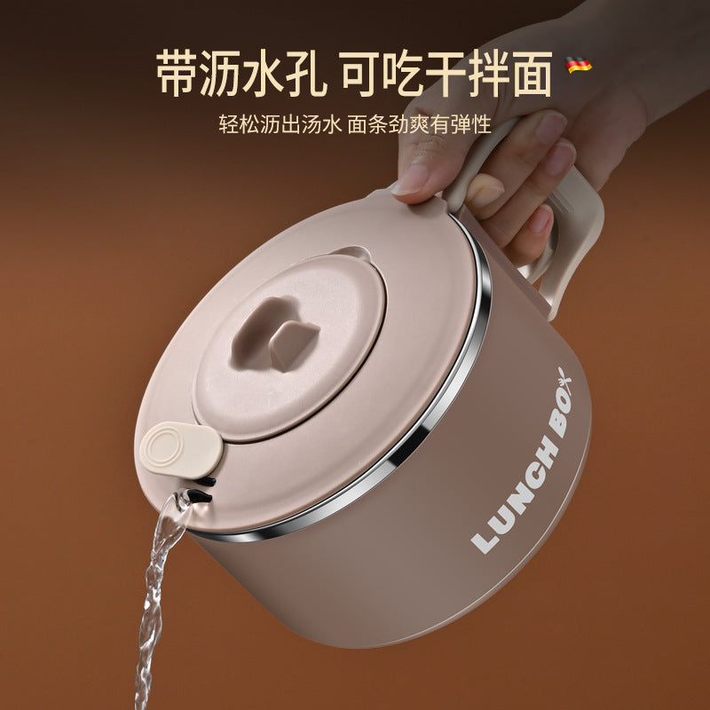 316L stainless steel large-capacity lunch box Office workers can microwave oven heating student canteen rice bowl instant noodle bowl