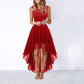 European and american  spring/summer new arrivals:  cross-border e-commerce hollow-out waist chiffon evening dress lace dress
