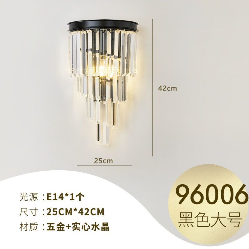 Luxury crystal wall sconce led - minimalist style for living room tv background, bedroom bedside, hallway, aisle, and stairway