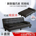 Foldable easy lazy sofa rental house living room apartment small apartment office double seater dual-purpose sofa bed