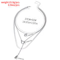 Wholesale alloy diamond-studded letter pendants, european and american cross-border jewelry, multi-layered fashion design heart necklaces for women