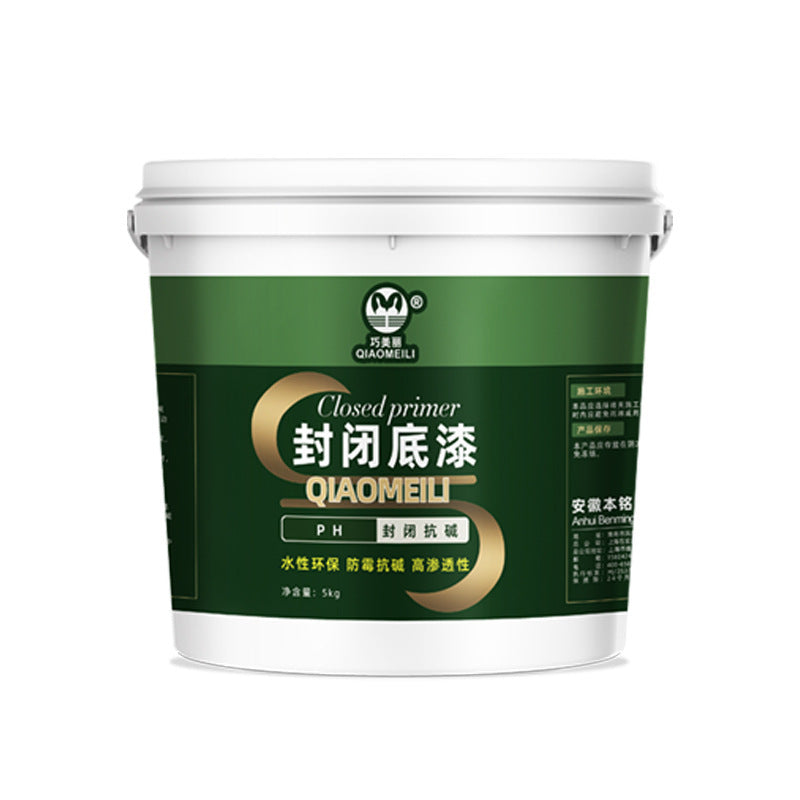 Qiaomei alkali-resistant sealing primer inner and outer walls transparent waterproof and mildew-proof primer back cover paint household general primer