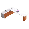 Painted white boss desk executive desk president desk fashion desk casual desk modern supervisor manager desk combination