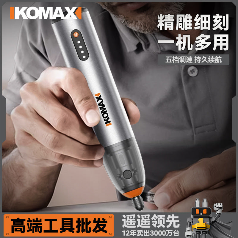 Electric grinder - compact handheld polishing & sanding tool - multi-function lithium battery powered cutting & engraving tool for jade, wood carving, and more