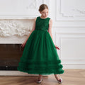 Girls' formal dress - high-end runway mesh skirt, vest dress, elegant hostess style, customized for children's piano recitals, european and american style