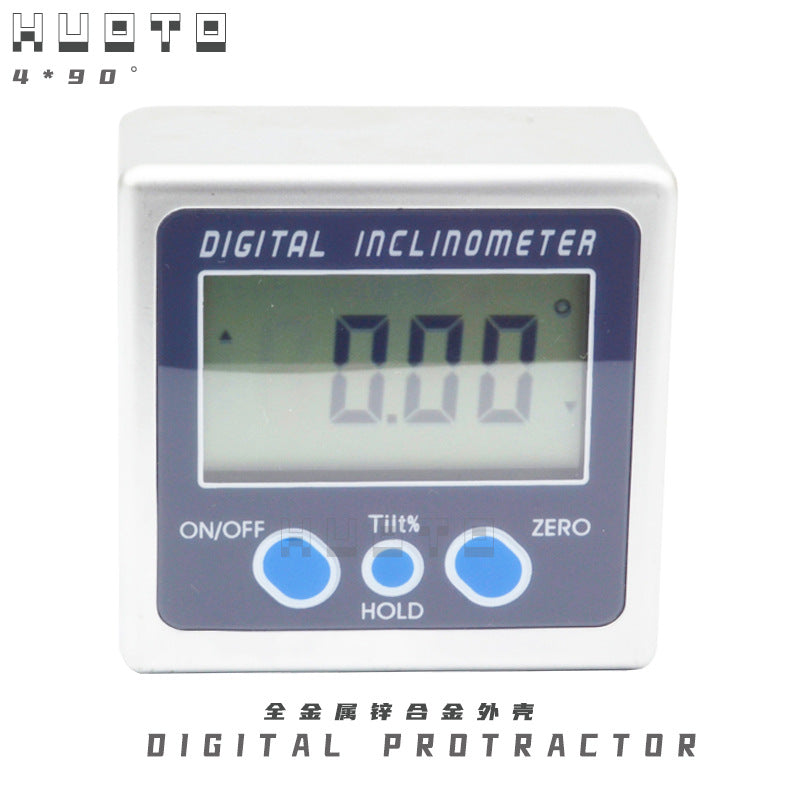 360 degree digital inclinometer, inclinometer box, angle ruler with magnetic digital angle meter, level ruler 0.05 degrees
