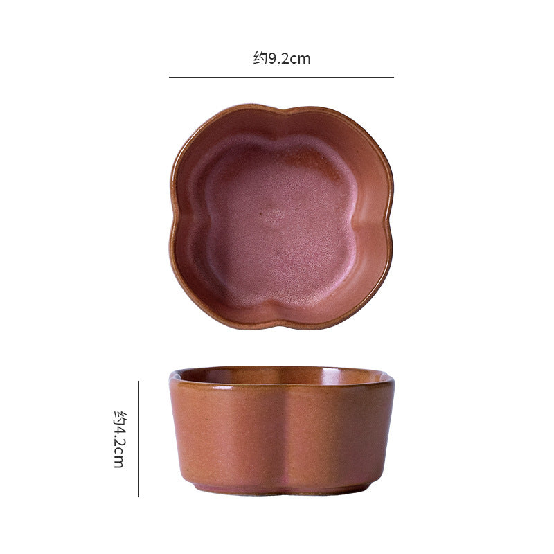 Retro high-looking pastry flower-shaped dish restaurant hotel stylish side dish dipping sauce dish snack snack dish