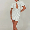 european and american export women's clothing - summer dress for women - fashionable and elegant hollow-out polka dot dress 661