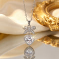 Popular internet celebrity fashion copper inlaid zirconium full diamond heart necklace for women accessible luxuryniche styleelegant non-fading clavicle chain jewelry