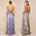 C7751 cross-border  new women's tube top fishbone floral pleated long evening dress fairy chiffon long skirt