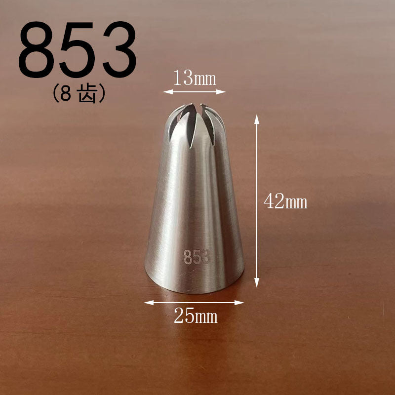 Medium decorating nozzle 1m#2d# seamless 304 stainless steel cream cake baking decorating tool in stock wholesale